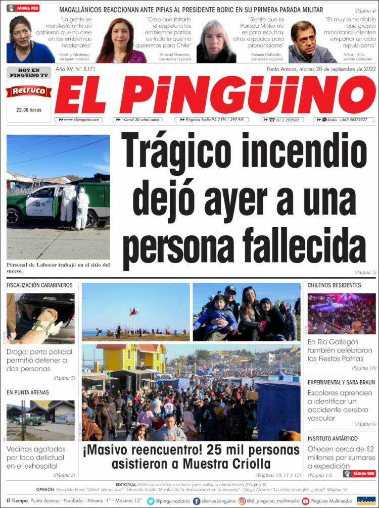 Portada de El Pingüino (Chile)