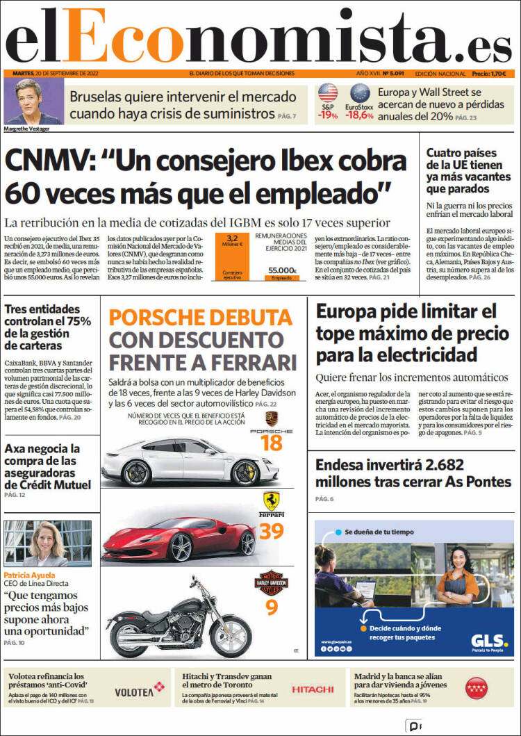 Portada de El Economista (Espa&ntilde;a)