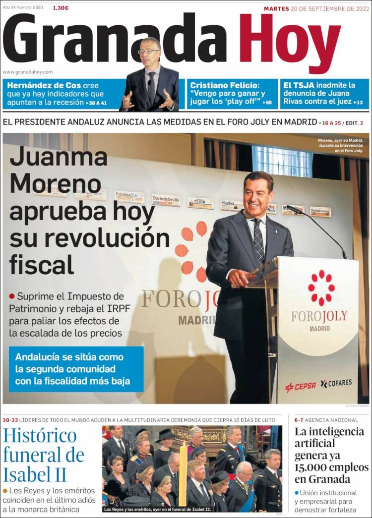 Portada de Granada Hoy (España)