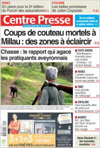 Portada de Centre Presse (Francia)