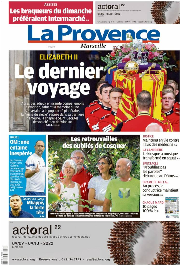 Portada de La Provence (Francia)