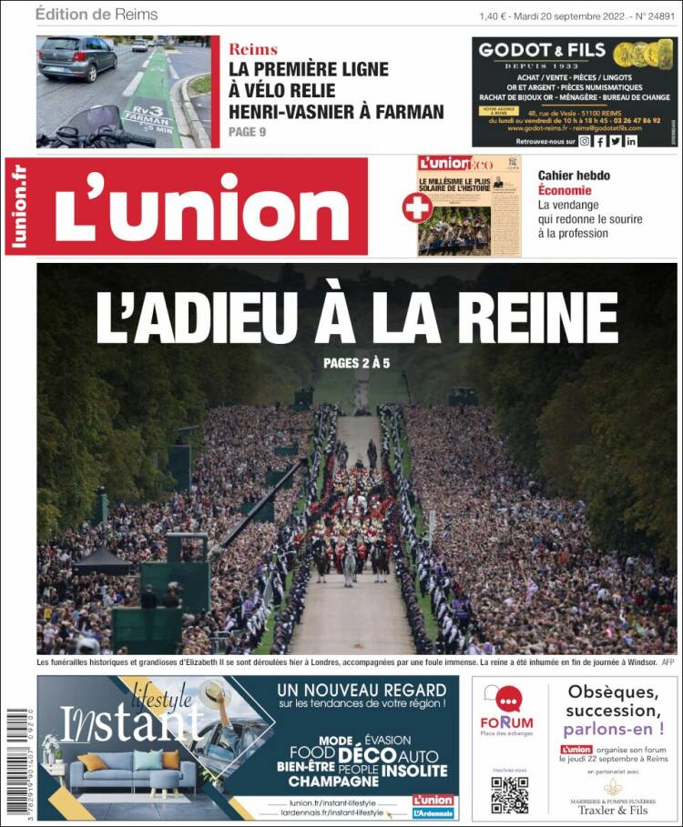 Portada de L'Union (Francia)
