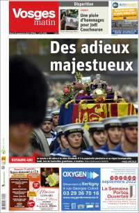 Portada de Vosges Matin (Francia)