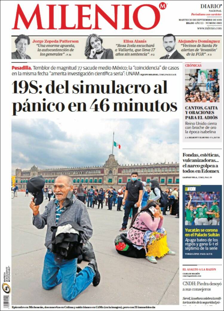 Portada de Milenio (México)