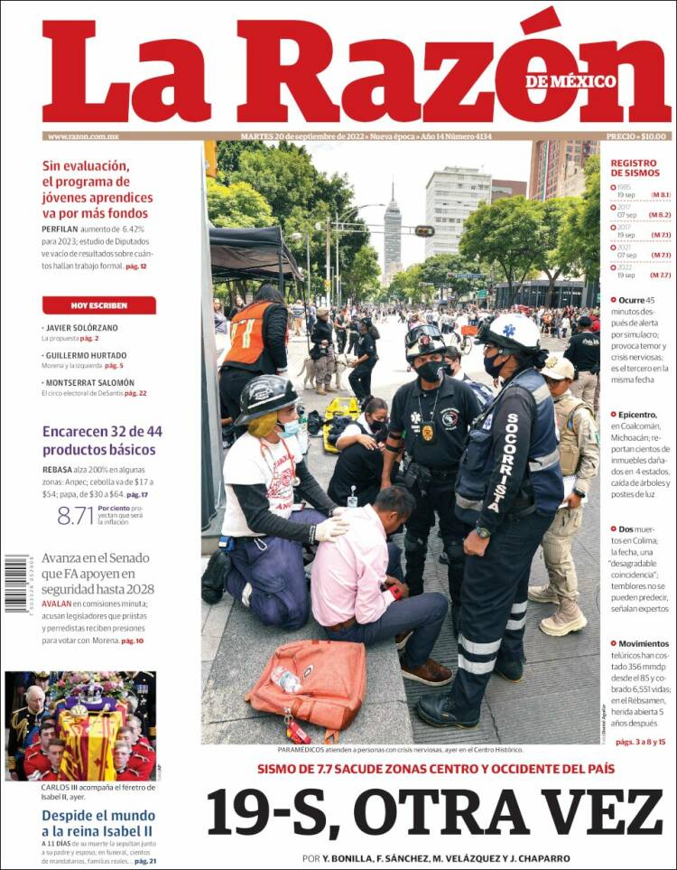 Portada de La Razón (México)