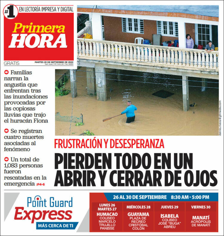 Portada de Primera Hora (Puerto Rico)
