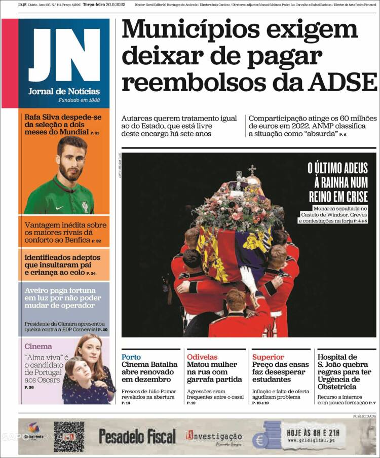 Portada de Jornal de Notícias (Portugal)