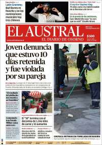 Portada de El Austral de Osorno (Chile)