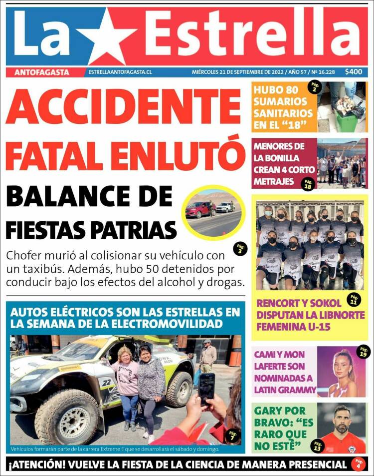 Portada de La Estrella del Norte (Chile)