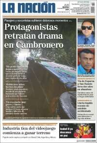 Portada de La Nación - Costa Rica (Costa Rica)