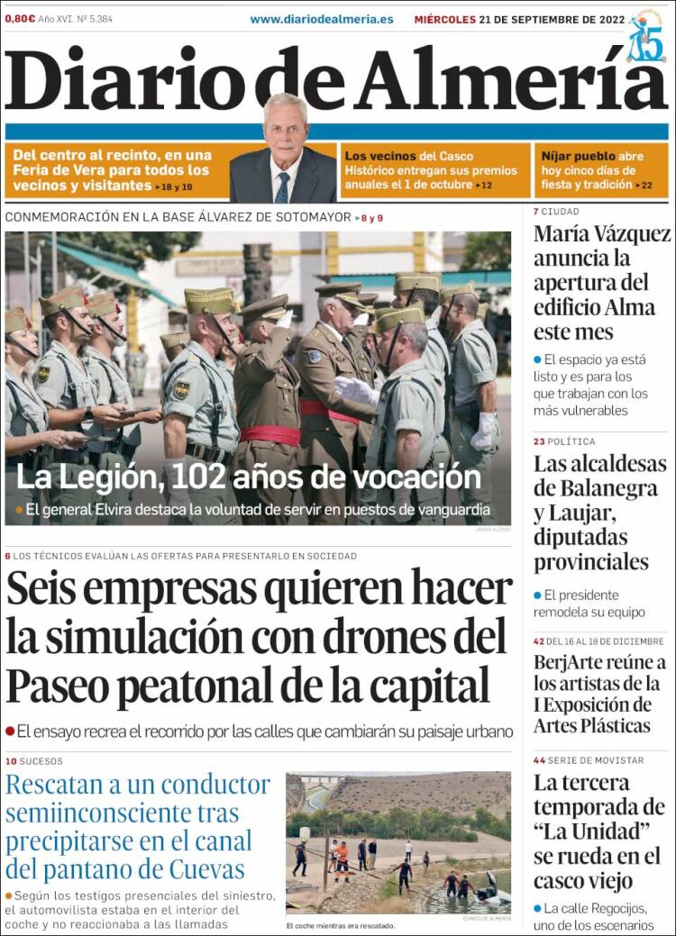 Portada de Diario de Almería (España)