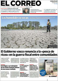 Portada de El Correo - Álava (España)
