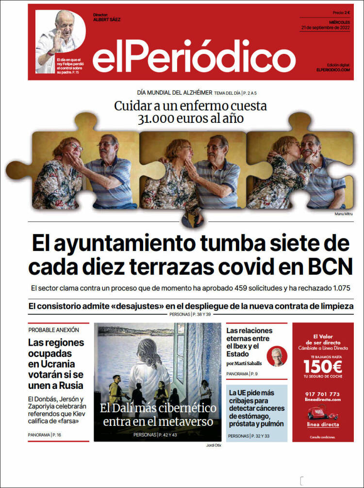 Portada de El Periódico (España)