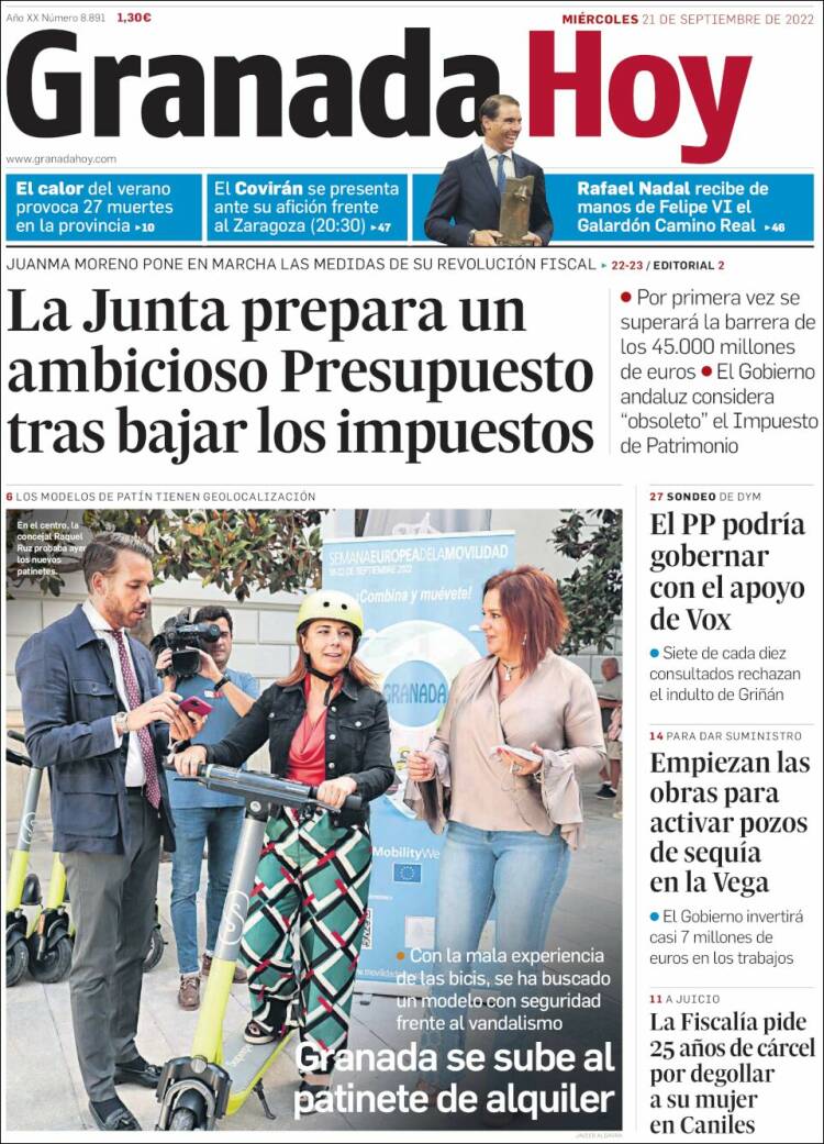 Portada de Granada Hoy (España)
