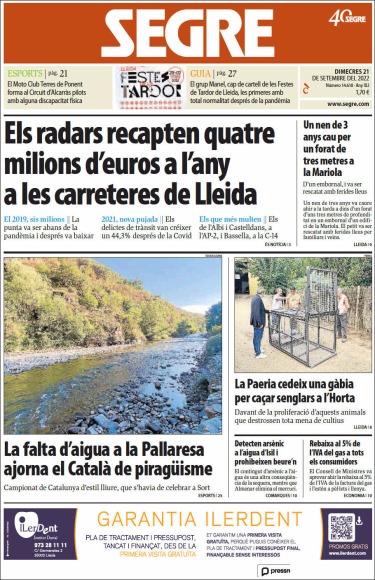 Portada de Segre (España)