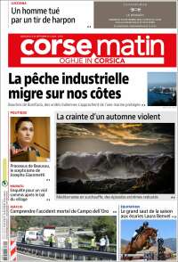 Portada de Corse-Matin (Francia)
