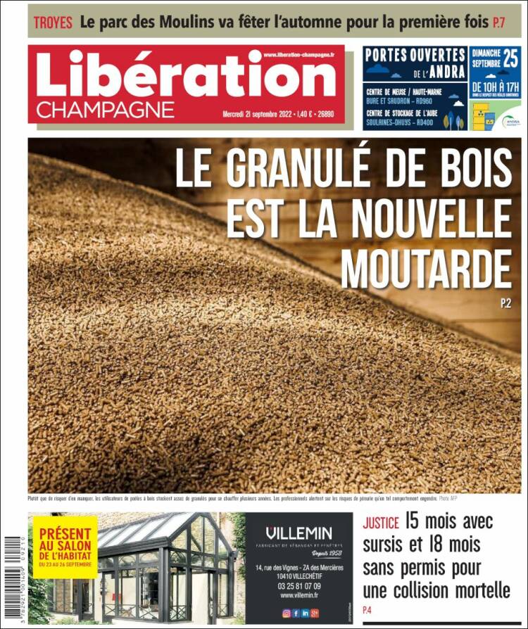 Portada de Libération Champagne (Francia)