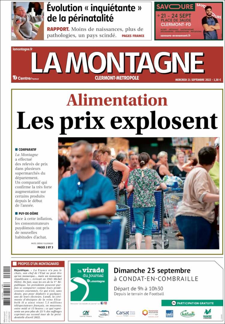 Portada de La Montagne (Francia)