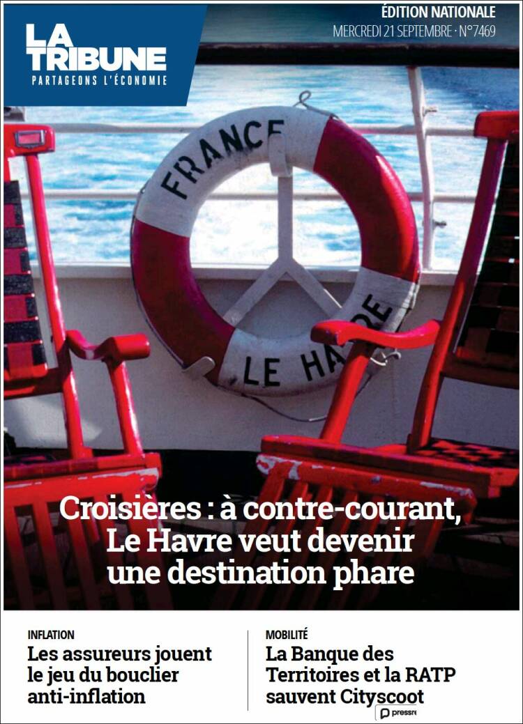 Portada de La Tribune (Francia)