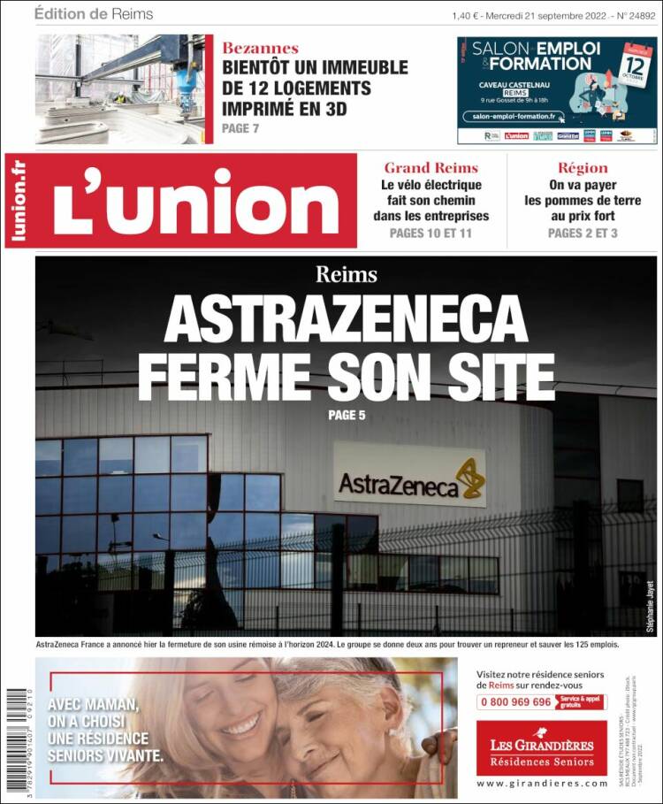 Portada de L'Union (Francia)