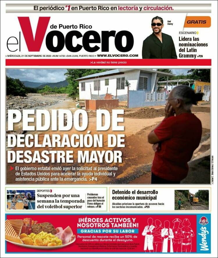 Portada de Vocero (Puerto Rico)