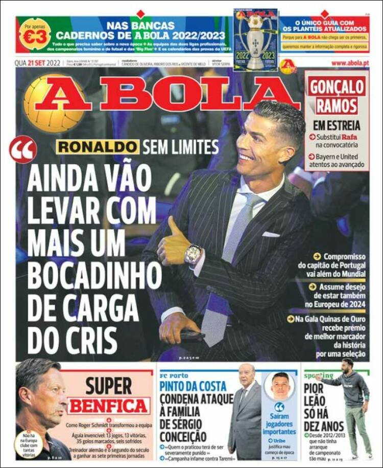 Portada de A Bola (Portugal)