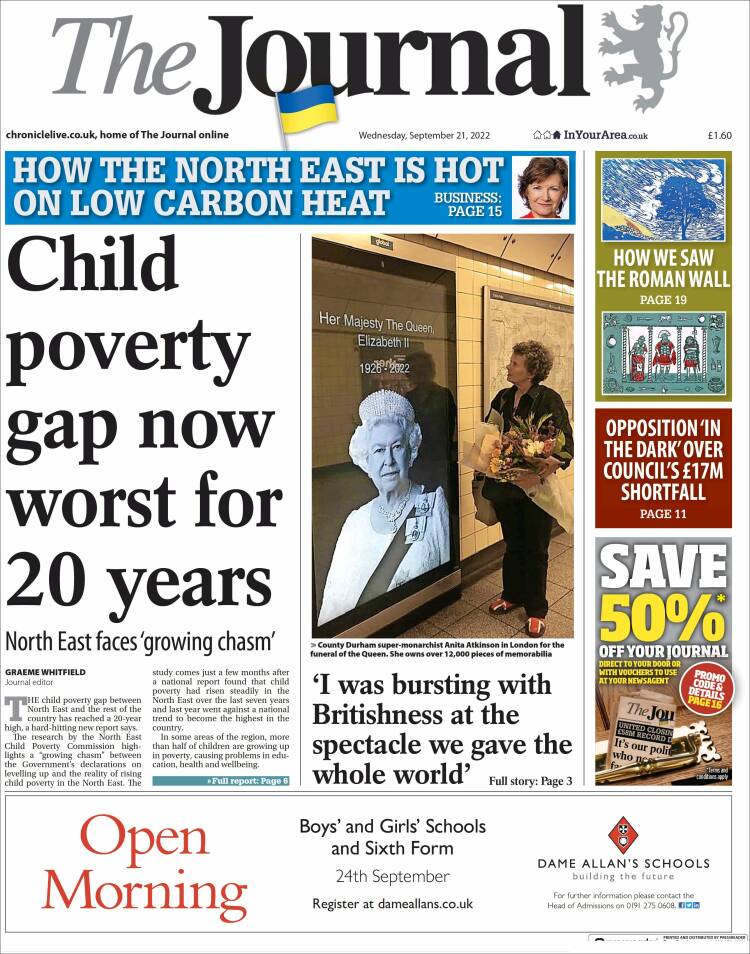 Portada de The Journal (Reino Unido)