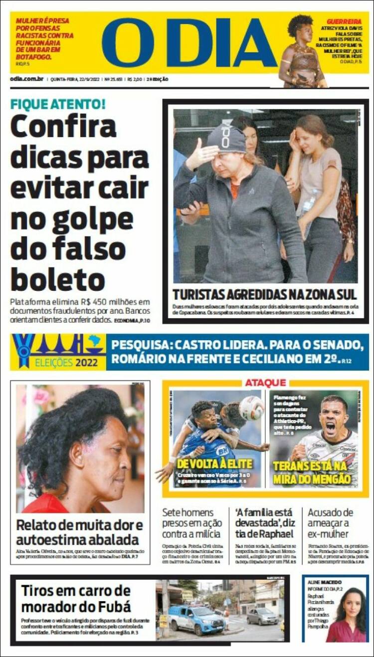 Portada de O Dia (Brasil)