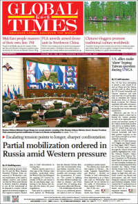 Portada de The Global Times (China)