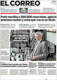 Portada de El Correo (España)