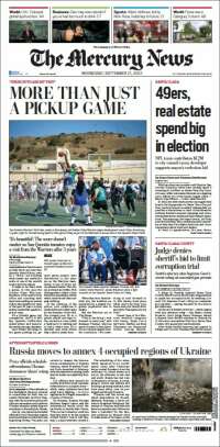 Portada de San Jose Mercury News (USA)