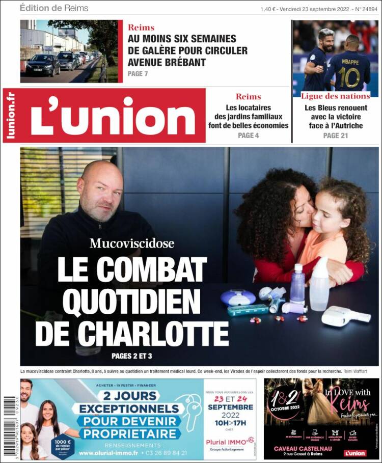 Portada de L'Union (Francia)