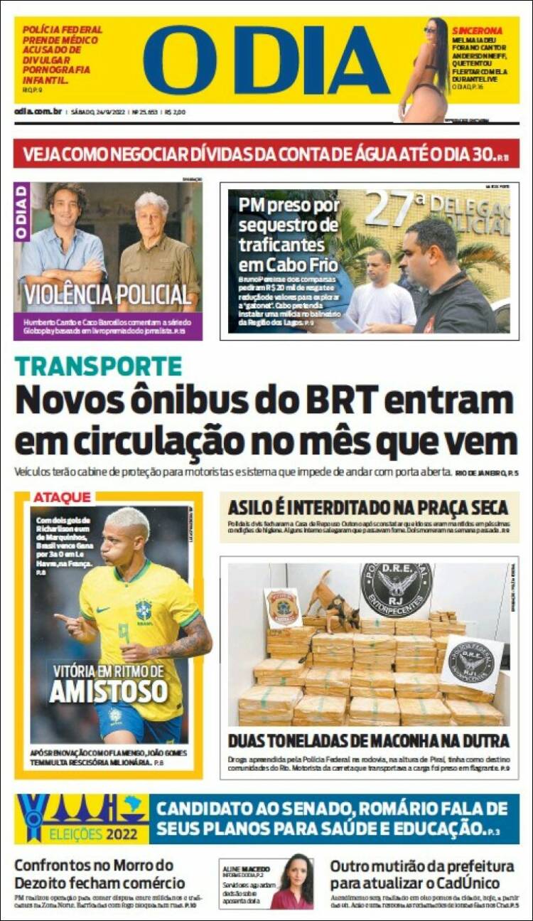 Portada de O Dia (Brasil)