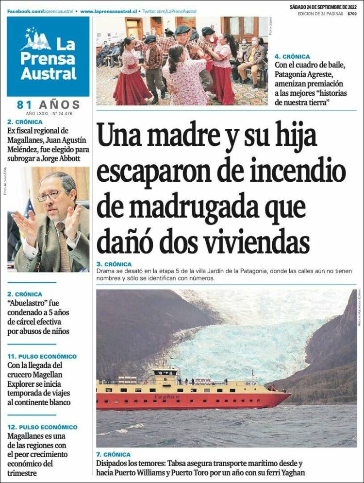 Portada de El Magallanes (Chile)