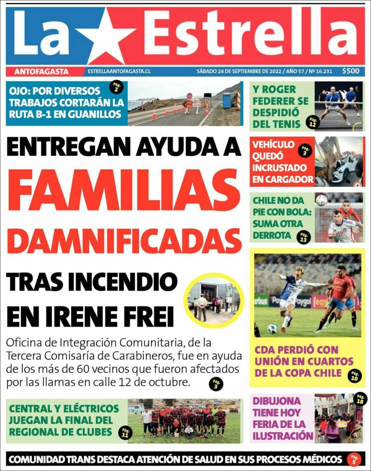 Portada de La Estrella del Norte (Chile)