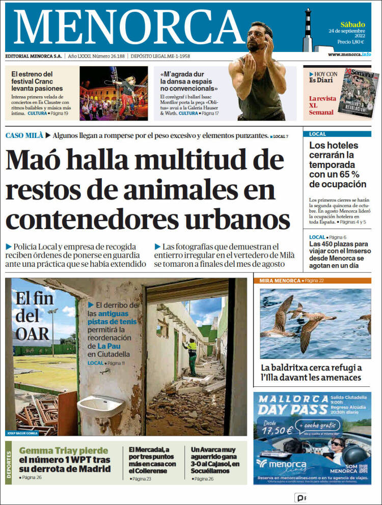 Portada de Menorca - Diario Insular (España)