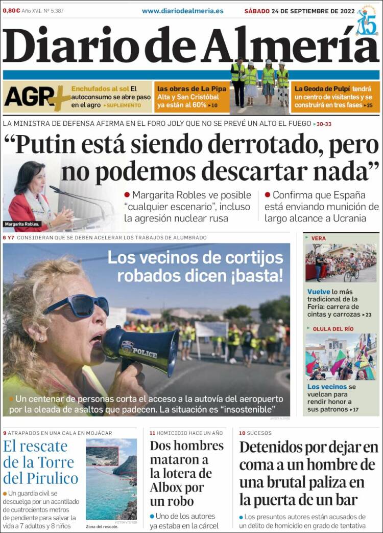 Portada de Diario de Almería (España)