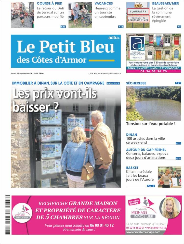 Portada de Le Petit Bleu (Francia)