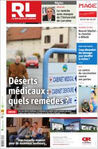 Portada de Le Republicain Lorrain (Francia)