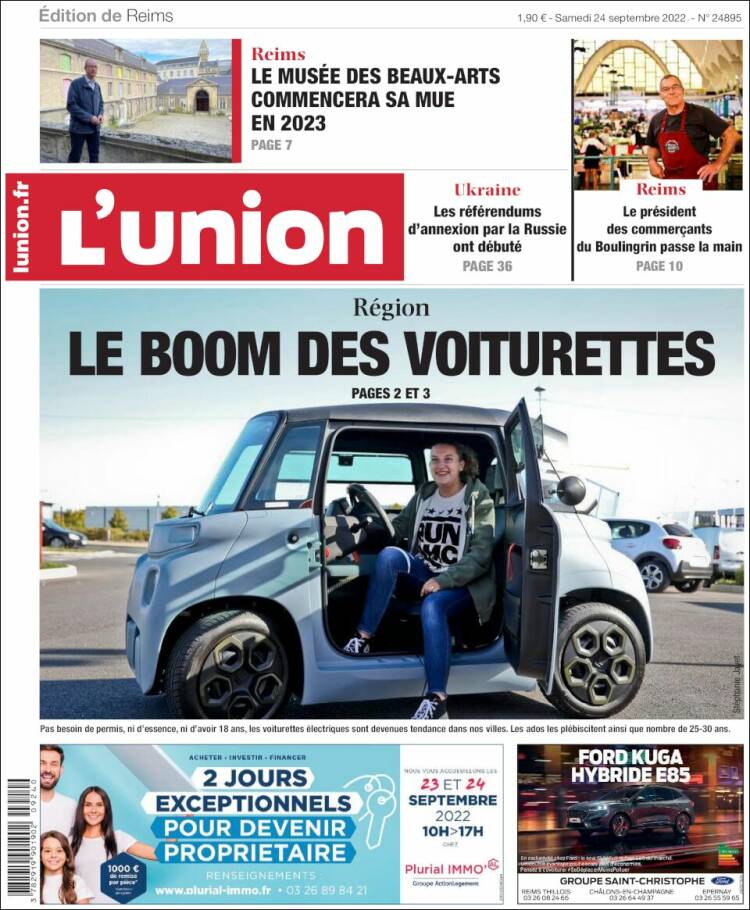 Portada de L'Union (Francia)