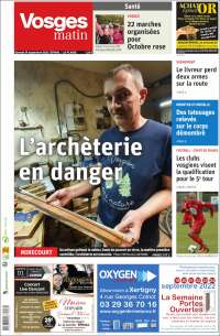 Portada de Vosges Matin (Francia)