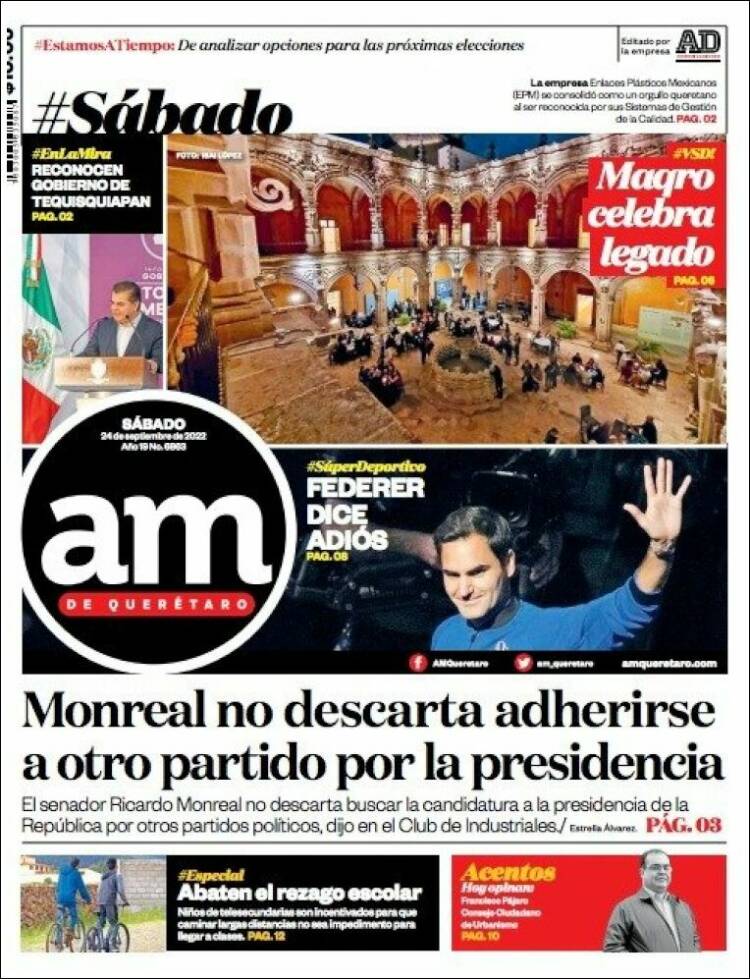 Portada de A.M. Querétaro (México)