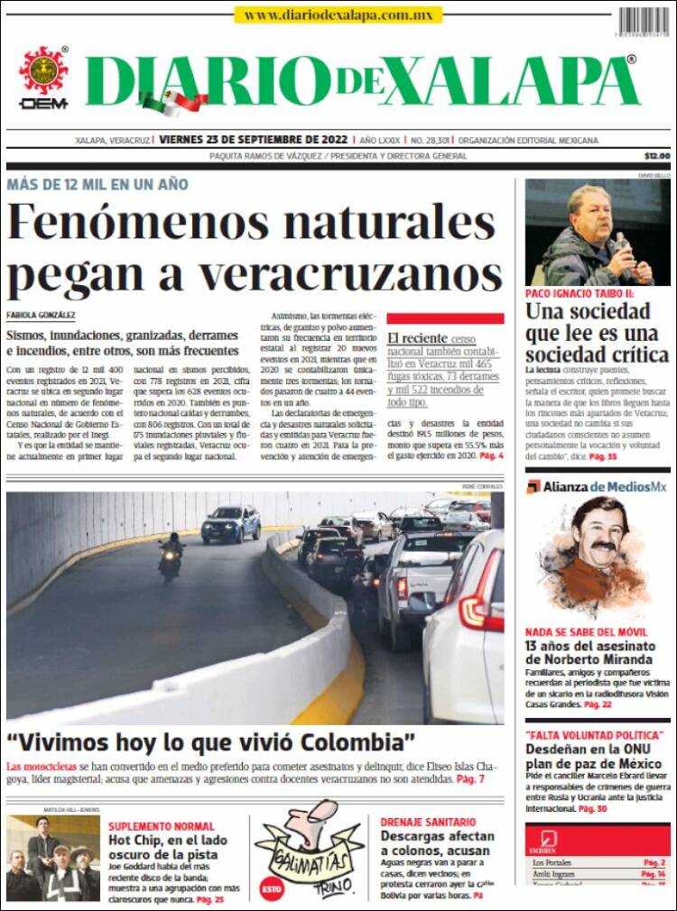 Portada de Diario de Xalapa (México)