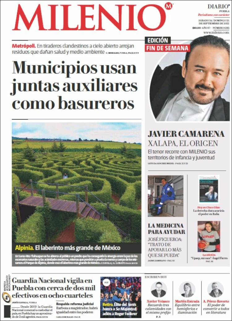 Portada de Milenio de Puebla (México)