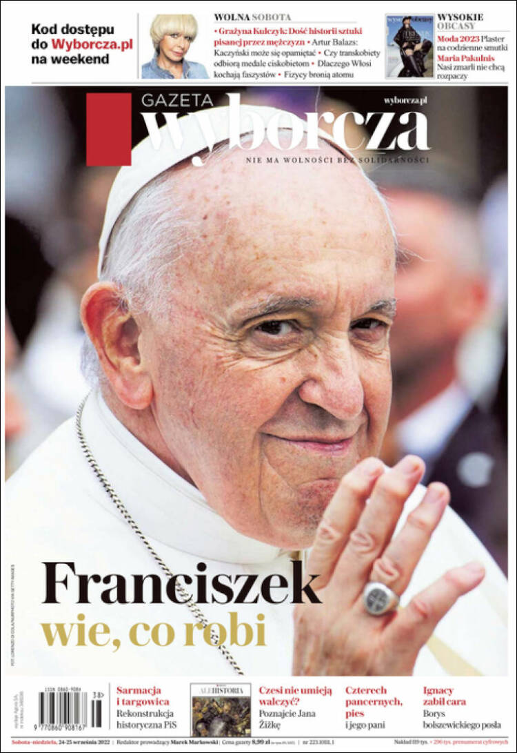 Portada de Gazeta Wyborcza (Polonia)