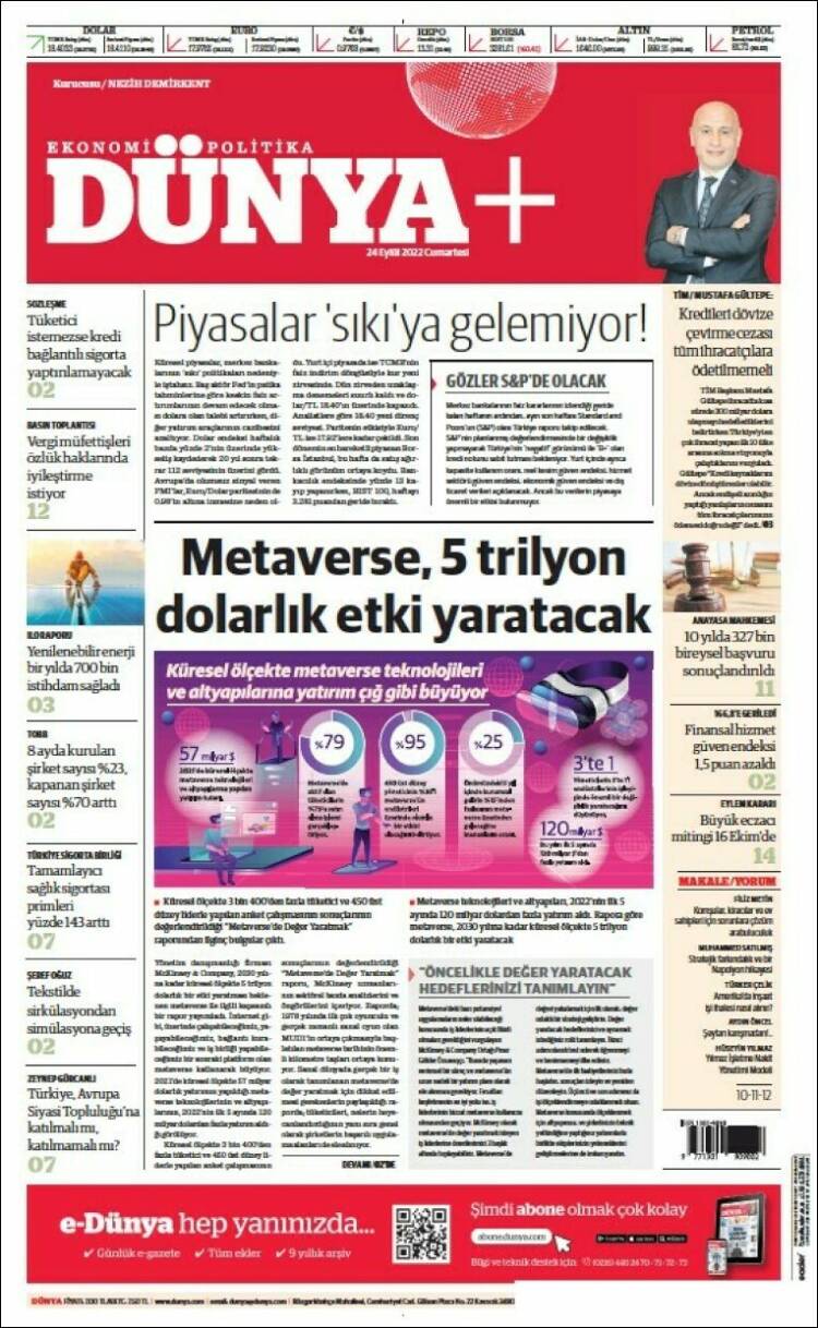 Portada de Dünya (Turqu&iacute;a)
