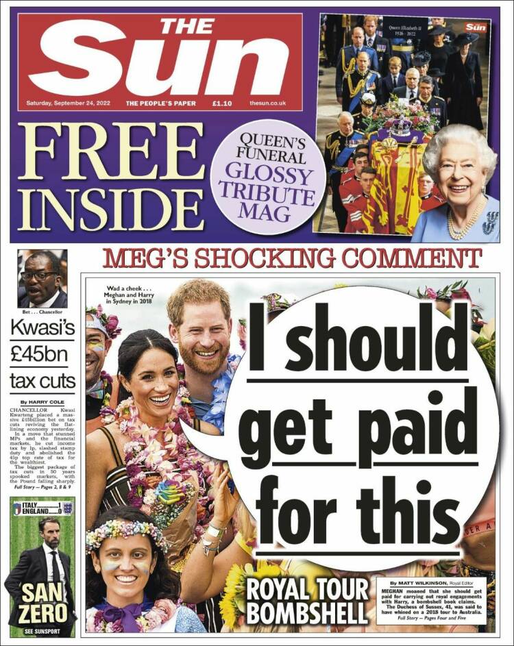 Portada de The Sun (Reino Unido)
