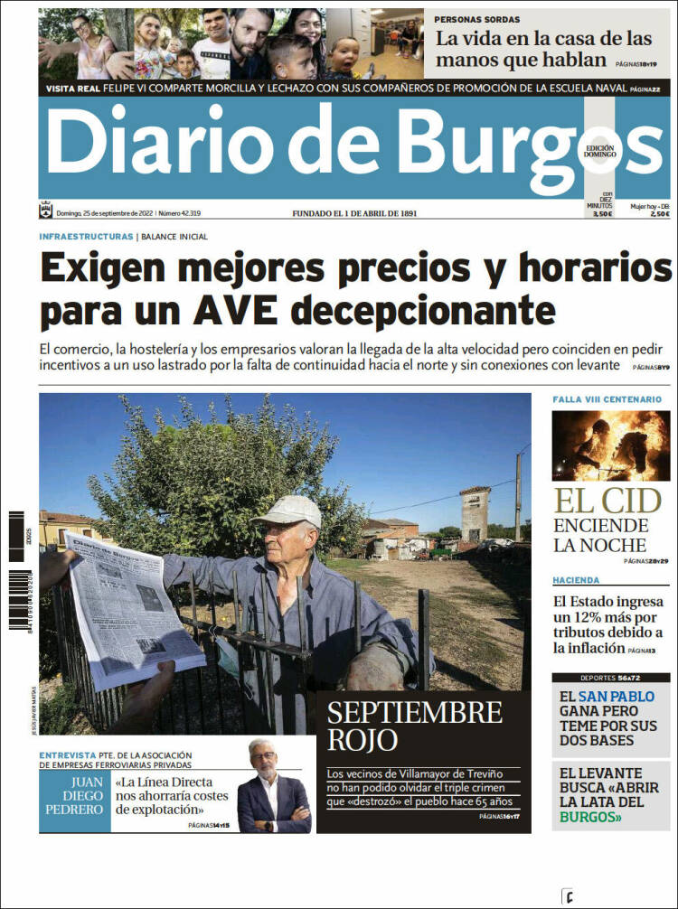 Portada de Diario de Burgos (Espa&ntilde;a)