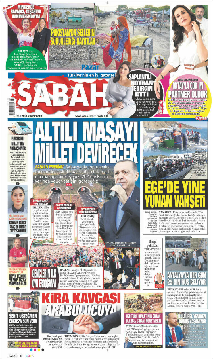 Portada de Sabah (Turqu&iacute;a)