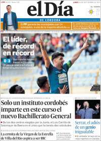 Portada de El Día de Córdoba (España)